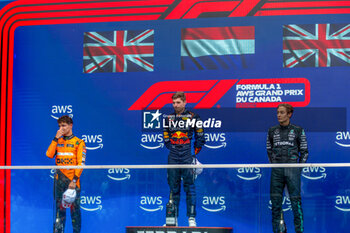 2024-06-09 - podium of the race
during Formula 1 Aws Grand Prix du Canada 2024, Montreal, Quebec, Canada, from Jun 6th to 9th - Round 9 of 24 of 2024 F1 World Championship - FORMULA 1 AWS GRAND PRIX DU CANADA 2024 - FORMULA 1 - MOTORS