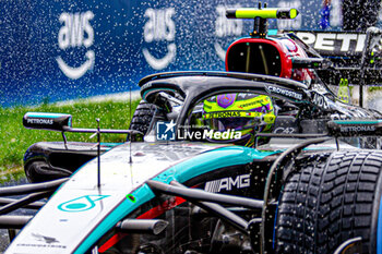 2024-06-09 - Lewis Hamilton (GBR) - Mercedes-AMG PETRONAS F1 Team - Mercedes W15 - Mercedes E Performance
during Formula 1 Aws Grand Prix du Canada 2024, Montreal, Quebec, Canada, from Jun 6th to 9th - Round 9 of 24 of 2024 F1 World Championship - FORMULA 1 AWS GRAND PRIX DU CANADA 2024 - FORMULA 1 - MOTORS