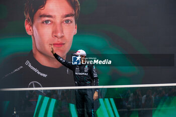 2024-06-09 - George Russell (GBR) - Mercedes-AMG PETRONAS F1 Team - Mercedes W15 - Mercedes E Performance
during Formula 1 Aws Grand Prix du Canada 2024, Montreal, Quebec, Canada, from Jun 6th to 9th - Round 9 of 24 of 2024 F1 World Championship - FORMULA 1 AWS GRAND PRIX DU CANADA 2024 - FORMULA 1 - MOTORS