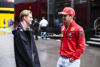 2024-06-20 - SCHUMACHER Mick (ger), Reserve Driver of Mercedes AMG F1 Team, portrait and LECLERC Charles (mco), Scuderia Ferrari SF-24, portrait during the Formula 1 Aramco Gran Premio de Espana 2024, 10th round of the 2024 Formula One World Championship from June 21 to 23, 2024 on the Circuit de Barcelona-Catalunya, in Montmeló, Spain - F1 - SPANISH GRAND PRIX 2024 - FORMULA 1 - MOTORS