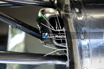 2024-06-21 - Sensors on the brakes of the Mercedes AMG F1 Team W15, mechanical detail, during the Formula 1 Aramco Gran Premio de Espana 2024, 10th round of the 2024 Formula One World Championship from June 21 to 23, 2024 on the Circuit de Barcelona-Catalunya, in Montmeló, Spain - F1 - SPANISH GRAND PRIX 2024 - FORMULA 1 - MOTORS