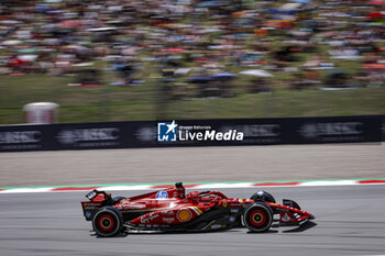 2024-06-21 - 16 LECLERC Charles (mco), Scuderia Ferrari SF-24, action during the Formula 1 Aramco Gran Premio de Espana 2024, 10th round of the 2024 Formula One World Championship from June 21 to 23, 2024 on the Circuit de Barcelona-Catalunya, in Montmeló, Spain - F1 - SPANISH GRAND PRIX 2024 - FORMULA 1 - MOTORS