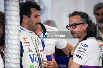 2024-06-21 - RICCIARDO Daniel (aus), Visa Cash App RB F1 Team VCARB 01, portrait MEKIES Laurent (fra), Team Principal of Visa Cash App RB F1 Team, portrait during the Formula 1 Aramco Gran Premio de Espana 2024, 10th round of the 2024 Formula One World Championship from June 21 to 23, 2024 on the Circuit de Barcelona-Catalunya, in Montmeló, Spain - F1 - SPANISH GRAND PRIX 2024 - FORMULA 1 - MOTORS