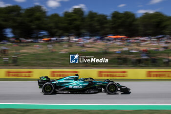 2024-06-21 - 18 STROLL Lance (can), Aston Martin F1 Team AMR24, action during the Formula 1 Aramco Gran Premio de Espana 2024, 10th round of the 2024 Formula One World Championship from June 21 to 23, 2024 on the Circuit de Barcelona-Catalunya, in Montmeló, Spain - F1 - SPANISH GRAND PRIX 2024 - FORMULA 1 - MOTORS