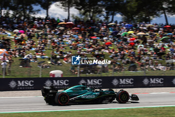 2024-06-21 - 18 STROLL Lance (can), Aston Martin F1 Team AMR24, action during the Formula 1 Aramco Gran Premio de Espana 2024, 10th round of the 2024 Formula One World Championship from June 21 to 23, 2024 on the Circuit de Barcelona-Catalunya, in Montmeló, Spain - F1 - SPANISH GRAND PRIX 2024 - FORMULA 1 - MOTORS