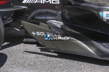 2024-06-21 - Mercedes AMG F1 Team W15, mechanical detail, floor edge, floor fences, during the Formula 1 Aramco Gran Premio de Espana 2024, 10th round of the 2024 Formula One World Championship from June 21 to 23, 2024 on the Circuit de Barcelona-Catalunya, in Montmeló, Spain - F1 - SPANISH GRAND PRIX 2024 - FORMULA 1 - MOTORS