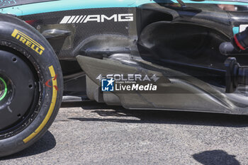 2024-06-21 - Mercedes AMG F1 Team W15, mechanical detail, floor edge, floor fences, during the Formula 1 Aramco Gran Premio de Espana 2024, 10th round of the 2024 Formula One World Championship from June 21 to 23, 2024 on the Circuit de Barcelona-Catalunya, in Montmeló, Spain - F1 - SPANISH GRAND PRIX 2024 - FORMULA 1 - MOTORS