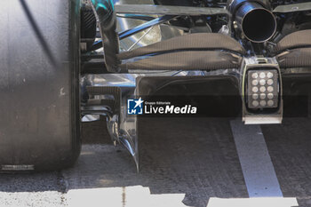 2024-06-21 - Aston Martin F1 Team AMR23, mechanical detail, rear corner during the Formula 1 Aramco Gran Premio de Espana 2024, 10th round of the 2024 Formula One World Championship from June 21 to 23, 2024 on the Circuit de Barcelona-Catalunya, in Montmeló, Spain - F1 - SPANISH GRAND PRIX 2024 - FORMULA 1 - MOTORS