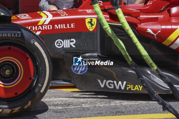 2024-06-21 - Scuderia Ferrari SF-24, mechanical detail flood body, floor fences during the Formula 1 Aramco Gran Premio de Espana 2024, 10th round of the 2024 Formula One World Championship from June 21 to 23, 2024 on the Circuit de Barcelona-Catalunya, in Montmeló, Spain - F1 - SPANISH GRAND PRIX 2024 - FORMULA 1 - MOTORS