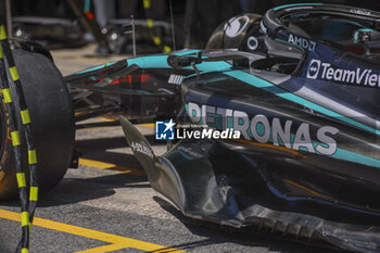 2024-06-21 - Mercedes AMG F1 Team W15, mechanical detail, Floor Fences during the Formula 1 Aramco Gran Premio de Espana 2024, 10th round of the 2024 Formula One World Championship from June 21 to 23, 2024 on the Circuit de Barcelona-Catalunya, in Montmeló, Spain - F1 - SPANISH GRAND PRIX 2024 - FORMULA 1 - MOTORS