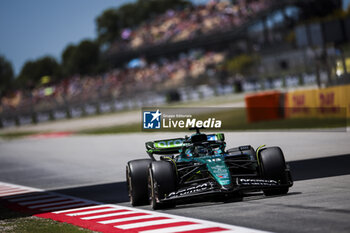 2024-06-21 - 18 STROLL Lance (can), Aston Martin F1 Team AMR24, action during the Formula 1 Aramco Gran Premio de Espana 2024, 10th round of the 2024 Formula One World Championship from June 21 to 23, 2024 on the Circuit de Barcelona-Catalunya, in Montmeló, Spain - F1 - SPANISH GRAND PRIX 2024 - FORMULA 1 - MOTORS