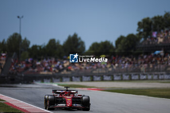 2024-06-21 - 16 LECLERC Charles (mco), Scuderia Ferrari SF-24, action during the Formula 1 Aramco Gran Premio de Espana 2024, 10th round of the 2024 Formula One World Championship from June 21 to 23, 2024 on the Circuit de Barcelona-Catalunya, in Montmeló, Spain - F1 - SPANISH GRAND PRIX 2024 - FORMULA 1 - MOTORS