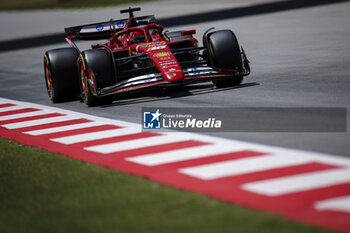 2024-06-21 - 16 LECLERC Charles (mco), Scuderia Ferrari SF-24, action during the Formula 1 Aramco Gran Premio de Espana 2024, 10th round of the 2024 Formula One World Championship from June 21 to 23, 2024 on the Circuit de Barcelona-Catalunya, in Montmeló, Spain - F1 - SPANISH GRAND PRIX 2024 - FORMULA 1 - MOTORS