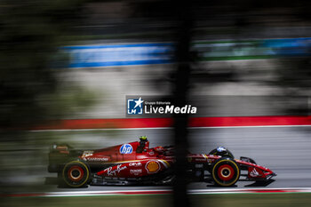 2024-06-21 - 55 SAINZ Carlos (spa), Scuderia Ferrari SF-24, action during the Formula 1 Aramco Gran Premio de Espana 2024, 10th round of the 2024 Formula One World Championship from June 21 to 23, 2024 on the Circuit de Barcelona-Catalunya, in Montmeló, Spain - F1 - SPANISH GRAND PRIX 2024 - FORMULA 1 - MOTORS