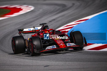 2024-06-21 - 16 LECLERC Charles (mco), Scuderia Ferrari SF-24, action during the Formula 1 Aramco Gran Premio de Espana 2024, 10th round of the 2024 Formula One World Championship from June 21 to 23, 2024 on the Circuit de Barcelona-Catalunya, in Montmeló, Spain - F1 - SPANISH GRAND PRIX 2024 - FORMULA 1 - MOTORS