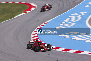 2024-06-21 - 55 SAINZ Carlos (spa), Scuderia Ferrari SF-24, action and 16 LECLERC Charles (mco), Scuderia Ferrari SF-24, action during the Formula 1 Aramco Gran Premio de Espana 2024, 10th round of the 2024 Formula One World Championship from June 21 to 23, 2024 on the Circuit de Barcelona-Catalunya, in Montmeló, Spain - F1 - SPANISH GRAND PRIX 2024 - FORMULA 1 - MOTORS