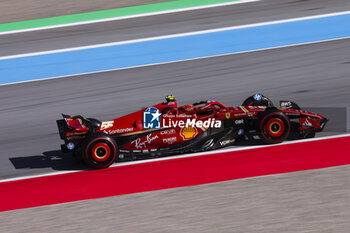 2024-06-21 - 55 SAINZ Carlos (spa), Scuderia Ferrari SF-24, action during the Formula 1 Aramco Gran Premio de Espana 2024, 10th round of the 2024 Formula One World Championship from June 21 to 23, 2024 on the Circuit de Barcelona-Catalunya, in Montmeló, Spain - F1 - SPANISH GRAND PRIX 2024 - FORMULA 1 - MOTORS