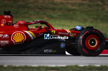 2024-06-21 - 16 LECLERC Charles (mco), Scuderia Ferrari SF-24, action during the Formula 1 Aramco Gran Premio de Espana 2024, 10th round of the 2024 Formula One World Championship from June 21 to 23, 2024 on the Circuit de Barcelona-Catalunya, in Montmeló, Spain - F1 - SPANISH GRAND PRIX 2024 - FORMULA 1 - MOTORS