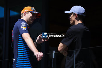 2024-06-21 - VERSTAPPEN Max (ned), Red Bull Racing RB20, portrait and MARQUEZ Marc, Ducati rider of MOTO GP during the Formula 1 Aramco Gran Premio de Espana 2024, 10th round of the 2024 Formula One World Championship from June 21 to 23, 2024 on the Circuit de Barcelona-Catalunya, in Montmeló, Spain - F1 - SPANISH GRAND PRIX 2024 - FORMULA 1 - MOTORS