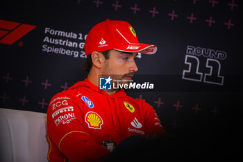 2024-06-28 - 16 Charles Leclerc, (MON) Scuderia Ferrari during the Austrian GP, Spielberg 27-30 June 2024, Formula 1 World championship 2024. - FORMULA 1 QATAR AIRWAYS AUSTRIAN GRAND PRIX 2024 - PRESS CONFERENCE - FORMULA 1 - MOTORS