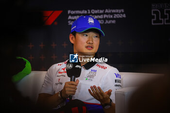 2024-06-28 - 22 Yuki Tsunoda, (JAP) Visa Cash App, Racing Bulls, Honda during the Austrian GP, Spielberg 27-30 June 2024, Formula 1 World championship 2024. - FORMULA 1 QATAR AIRWAYS AUSTRIAN GRAND PRIX 2024 - PRESS CONFERENCE - FORMULA 1 - MOTORS