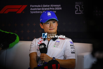 2024-06-28 - 22 Yuki Tsunoda, (JAP) Visa Cash App, Racing Bulls, Honda during the Austrian GP, Spielberg 27-30 June 2024, Formula 1 World championship 2024. - FORMULA 1 QATAR AIRWAYS AUSTRIAN GRAND PRIX 2024 - PRESS CONFERENCE - FORMULA 1 - MOTORS