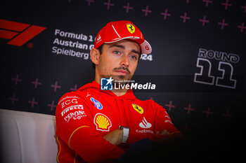 2024-06-28 - 16 Charles Leclerc, (MON) Scuderia Ferrari during the Austrian GP, Spielberg 27-30 June 2024, Formula 1 World championship 2024. - FORMULA 1 QATAR AIRWAYS AUSTRIAN GRAND PRIX 2024 - PRESS CONFERENCE - FORMULA 1 - MOTORS