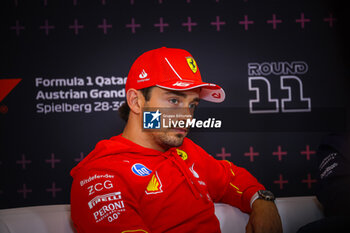 2024-06-28 - 16 Charles Leclerc, (MON) Scuderia Ferrari during the Austrian GP, Spielberg 27-30 June 2024, Formula 1 World championship 2024. - FORMULA 1 QATAR AIRWAYS AUSTRIAN GRAND PRIX 2024 - PRESS CONFERENCE - FORMULA 1 - MOTORS