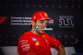 2024-06-28 - 16 Charles Leclerc, (MON) Scuderia Ferrari during the Austrian GP, Spielberg 27-30 June 2024, Formula 1 World championship 2024. - FORMULA 1 QATAR AIRWAYS AUSTRIAN GRAND PRIX 2024 - PRESS CONFERENCE - FORMULA 1 - MOTORS