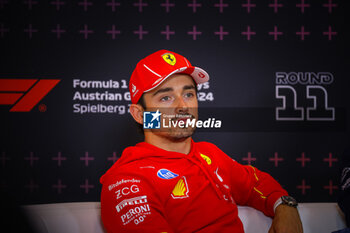 2024-06-28 - 16 Charles Leclerc, (MON) Scuderia Ferrari during the Austrian GP, Spielberg 27-30 June 2024, Formula 1 World championship 2024. - FORMULA 1 QATAR AIRWAYS AUSTRIAN GRAND PRIX 2024 - PRESS CONFERENCE - FORMULA 1 - MOTORS