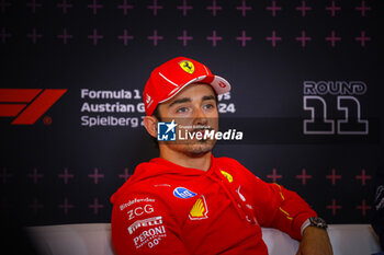 2024-06-28 - 16 Charles Leclerc, (MON) Scuderia Ferrari during the Austrian GP, Spielberg 27-30 June 2024, Formula 1 World championship 2024. - FORMULA 1 QATAR AIRWAYS AUSTRIAN GRAND PRIX 2024 - PRESS CONFERENCE - FORMULA 1 - MOTORS