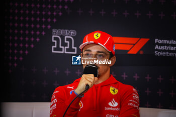 2024-06-28 - 16 Charles Leclerc, (MON) Scuderia Ferrari during the Austrian GP, Spielberg 27-30 June 2024, Formula 1 World championship 2024. - FORMULA 1 QATAR AIRWAYS AUSTRIAN GRAND PRIX 2024 - PRESS CONFERENCE - FORMULA 1 - MOTORS