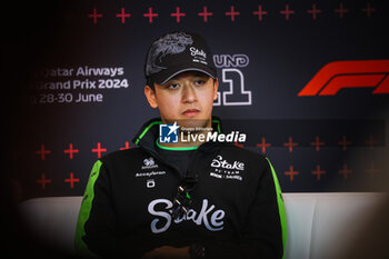 2024-06-28 - 24 Guanyu Zhou, (CHI) Stake F1 Team Kick Sauber during the Austrian GP, Spielberg 27-30 June 2024, Formula 1 World championship 2024. - FORMULA 1 QATAR AIRWAYS AUSTRIAN GRAND PRIX 2024 - PRESS CONFERENCE - FORMULA 1 - MOTORS