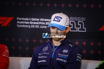 2024-06-28 - 02 Logan Sargeant, (USA) Williams Mercedes during the Austrian GP, Spielberg 27-30 June 2024, Formula 1 World championship 2024. - FORMULA 1 QATAR AIRWAYS AUSTRIAN GRAND PRIX 2024 - PRESS CONFERENCE - FORMULA 1 - MOTORS