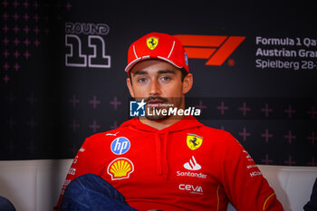 2024-06-28 - 16 Charles Leclerc, (MON) Scuderia Ferrari during the Austrian GP, Spielberg 27-30 June 2024, Formula 1 World championship 2024. - FORMULA 1 QATAR AIRWAYS AUSTRIAN GRAND PRIX 2024 - PRESS CONFERENCE - FORMULA 1 - MOTORS