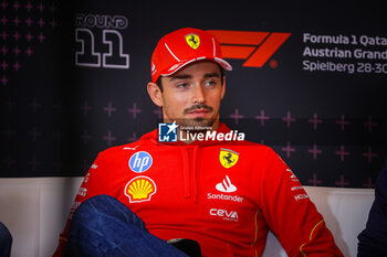 2024-06-28 - 16 Charles Leclerc, (MON) Scuderia Ferrari during the Austrian GP, Spielberg 27-30 June 2024, Formula 1 World championship 2024. - FORMULA 1 QATAR AIRWAYS AUSTRIAN GRAND PRIX 2024 - PRESS CONFERENCE - FORMULA 1 - MOTORS