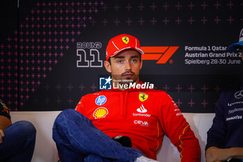 2024-06-28 - 16 Charles Leclerc, (MON) Scuderia Ferrari during the Austrian GP, Spielberg 27-30 June 2024, Formula 1 World championship 2024. - FORMULA 1 QATAR AIRWAYS AUSTRIAN GRAND PRIX 2024 - PRESS CONFERENCE - FORMULA 1 - MOTORS