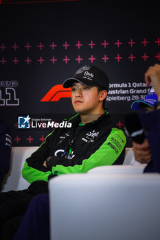 2024-06-28 - 24 Guanyu Zhou, (CHI) Stake F1 Team Kick Sauber during the Austrian GP, Spielberg 27-30 June 2024, Formula 1 World championship 2024. - FORMULA 1 QATAR AIRWAYS AUSTRIAN GRAND PRIX 2024 - PRESS CONFERENCE - FORMULA 1 - MOTORS