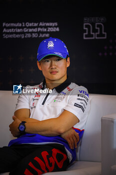 2024-06-28 - 22 Yuki Tsunoda, (JAP) Visa Cash App, Racing Bulls, Honda during the Austrian GP, Spielberg 27-30 June 2024, Formula 1 World championship 2024. - FORMULA 1 QATAR AIRWAYS AUSTRIAN GRAND PRIX 2024 - PRESS CONFERENCE - FORMULA 1 - MOTORS