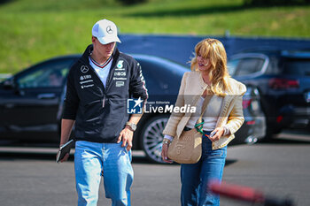 2024-06-28 - Mick Schumacher (GER), Alpine WEC Driver, Mercedes AMG test driver, former driver at Haas F1 Team, with his mother Corinne Schumacherduring the Austrian GP, Spielberg 27-30 June 2024, Formula 1 World championship 2024. - FORMULA 1 QATAR AIRWAYS AUSTRIAN GRAND PRIX 2024 - PRESS CONFERENCE - FORMULA 1 - MOTORS