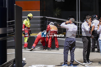 2024-06-22 - Fireman marshall, commissaire de piste, marshal, marshalls, marshals at McLaren F1 Team hospitality during the Formula 1 Aramco Gran Premio de Espana 2024, 10th round of the 2024 Formula One World Championship from June 21 to 23, 2024 on the Circuit de Barcelona-Catalunya, in Montmeló, Spain - F1 - SPANISH GRAND PRIX 2024 - FORMULA 1 - MOTORS