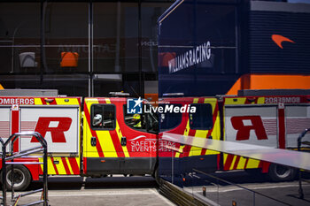 2024-06-22 - Fire truck at McLaren F1 Team hospitality during the Formula 1 Aramco Gran Premio de Espana 2024, 10th round of the 2024 Formula One World Championship from June 21 to 23, 2024 on the Circuit de Barcelona-Catalunya, in Montmeló, Spain - F1 - SPANISH GRAND PRIX 2024 - FORMULA 1 - MOTORS