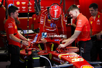 2024-06-22 - LECLERC Charles (mco), Scuderia Ferrari SF-24, portrait during the Formula 1 Aramco Gran Premio de Espana 2024, 10th round of the 2024 Formula One World Championship from June 21 to 23, 2024 on the Circuit de Barcelona-Catalunya, in Montmeló, Spain - F1 - SPANISH GRAND PRIX 2024 - FORMULA 1 - MOTORS