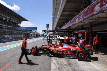 2024-06-22 - 16 LECLERC Charles (mco), Scuderia Ferrari SF-24, action during the Formula 1 Aramco Gran Premio de Espana 2024, 10th round of the 2024 Formula One World Championship from June 21 to 23, 2024 on the Circuit de Barcelona-Catalunya, in Montmeló, Spain - F1 - SPANISH GRAND PRIX 2024 - FORMULA 1 - MOTORS