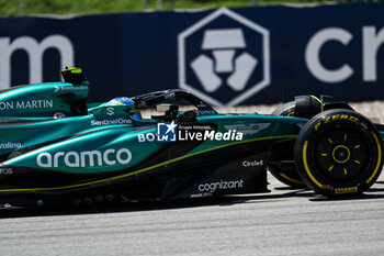 2024-06-22 - 14 ALONSO Fernando (spa), Aston Martin F1 Team AMR24, action during the Formula 1 Aramco Gran Premio de Espana 2024, 10th round of the 2024 Formula One World Championship from June 21 to 23, 2024 on the Circuit de Barcelona-Catalunya, in Montmeló, Spain - F1 - SPANISH GRAND PRIX 2024 - FORMULA 1 - MOTORS