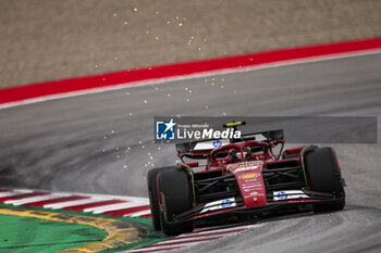 2024-06-22 - 55 SAINZ Carlos (spa), Scuderia Ferrari SF-24, action during the Formula 1 Aramco Gran Premio de Espana 2024, 10th round of the 2024 Formula One World Championship from June 21 to 23, 2024 on the Circuit de Barcelona-Catalunya, in Montmeló, Spain - F1 - SPANISH GRAND PRIX 2024 - FORMULA 1 - MOTORS