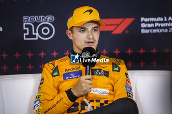 2024-06-22 - NORRIS Lando (gbr), McLaren F1 Team MCL38, portrait, press conference during the Formula 1 Aramco Gran Premio de Espana 2024, 10th round of the 2024 Formula One World Championship from June 21 to 23, 2024 on the Circuit de Barcelona-Catalunya, in Montmeló, Spain - F1 - SPANISH GRAND PRIX 2024 - FORMULA 1 - MOTORS