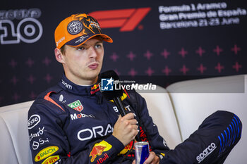 2024-06-22 - VERSTAPPEN Max (ned), Red Bull Racing RB20, portrait, press conference during the Formula 1 Aramco Gran Premio de Espana 2024, 10th round of the 2024 Formula One World Championship from June 21 to 23, 2024 on the Circuit de Barcelona-Catalunya, in Montmeló, Spain - F1 - SPANISH GRAND PRIX 2024 - FORMULA 1 - MOTORS