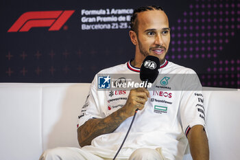 2024-06-22 - HAMILTON Lewis (gbr), Mercedes AMG F1 Team W15, portrait, press conference during the Formula 1 Aramco Gran Premio de Espana 2024, 10th round of the 2024 Formula One World Championship from June 21 to 23, 2024 on the Circuit de Barcelona-Catalunya, in Montmeló, Spain - F1 - SPANISH GRAND PRIX 2024 - FORMULA 1 - MOTORS