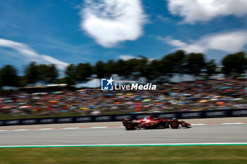 2024-06-22 - 16 LECLERC Charles (mco), Scuderia Ferrari SF-24, action during the Formula 1 Aramco Gran Premio de Espana 2024, 10th round of the 2024 Formula One World Championship from June 21 to 23, 2024 on the Circuit de Barcelona-Catalunya, in Montmeló, Spain - F1 - SPANISH GRAND PRIX 2024 - FORMULA 1 - MOTORS